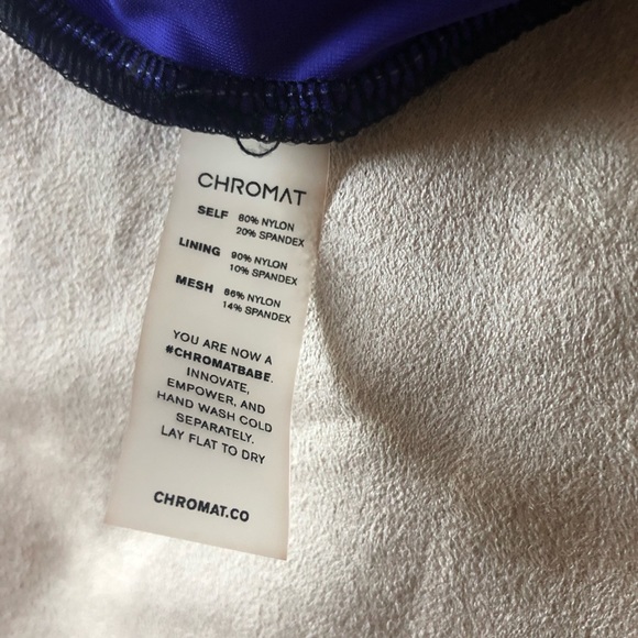 Chromat Delta Duotone Swimsuit Purple w/ Mesh - Picture 10 of 14